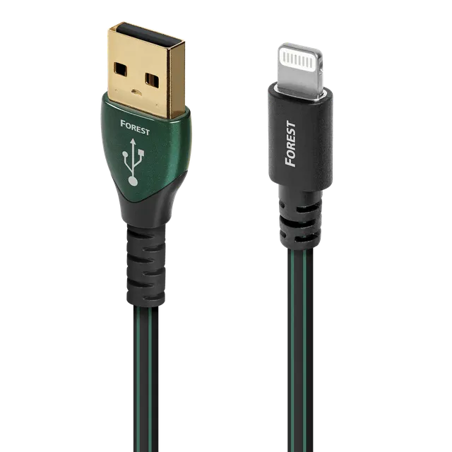 audioquest-forest-c-ble-usb-a-lightning-0-75-m-argent image 1