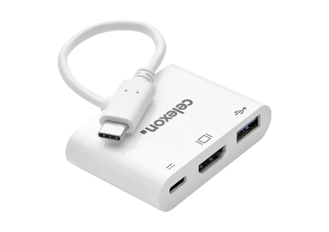 celexon-adaptateur-multiport-usb-c-vers-hdmi-blanc-4k image 1