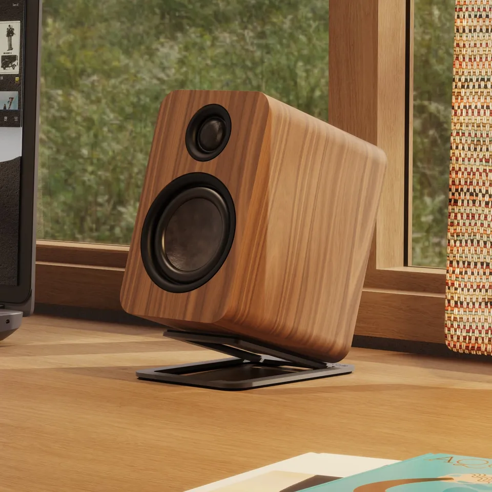 kanto-s2-support-enceinte-bureau-noir-inclin-16-acier image 1