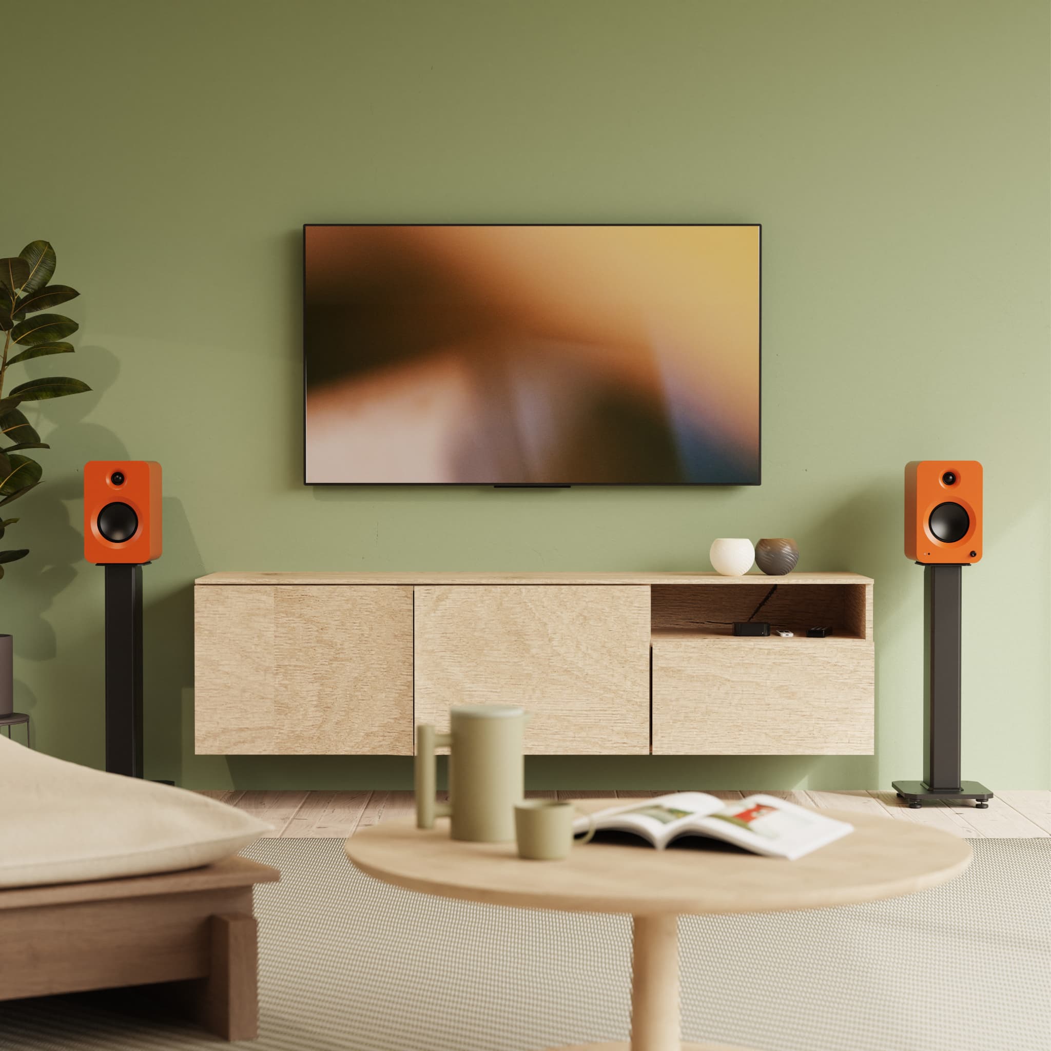 kanto-ren-enceinte-active-orange-mat-hdmi-arc-tv image 2