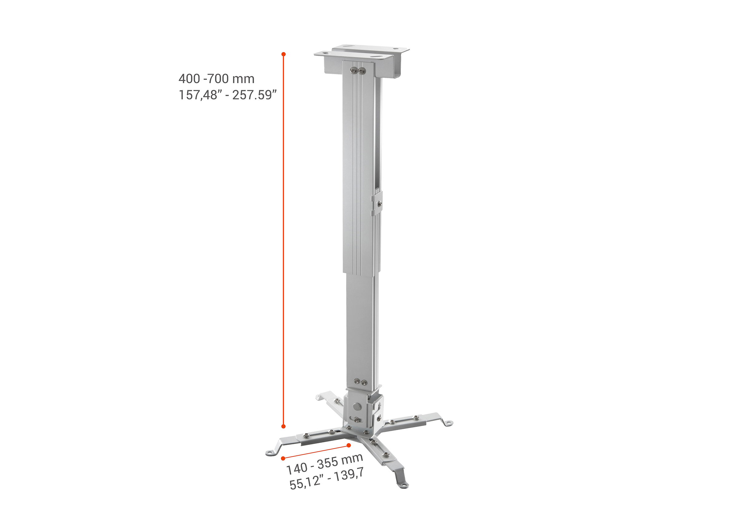 celexon-multicel-support-plafond-projecteur-63-100cm-argent image 6