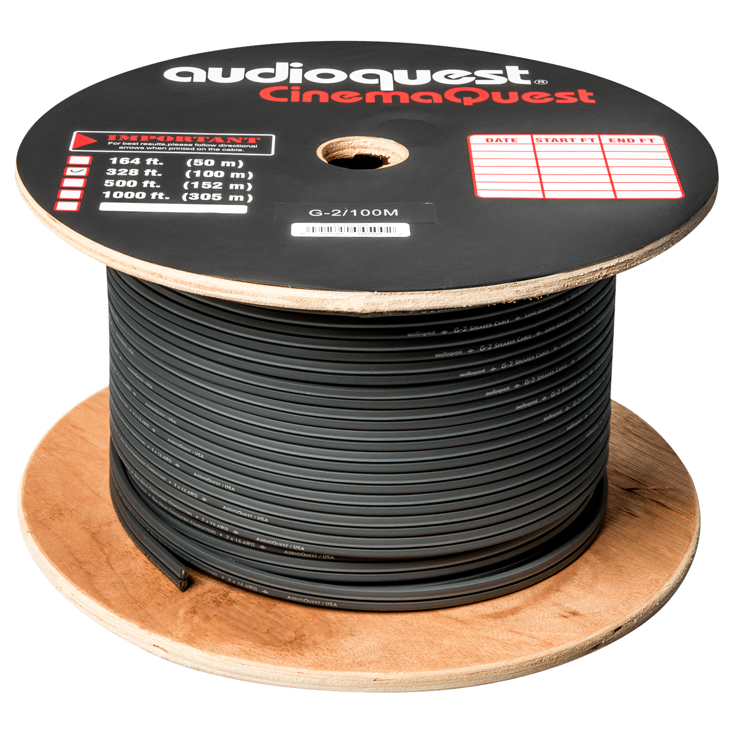audioquest-g2-bobine-c-ble-enceinte-15-m-gris image 1