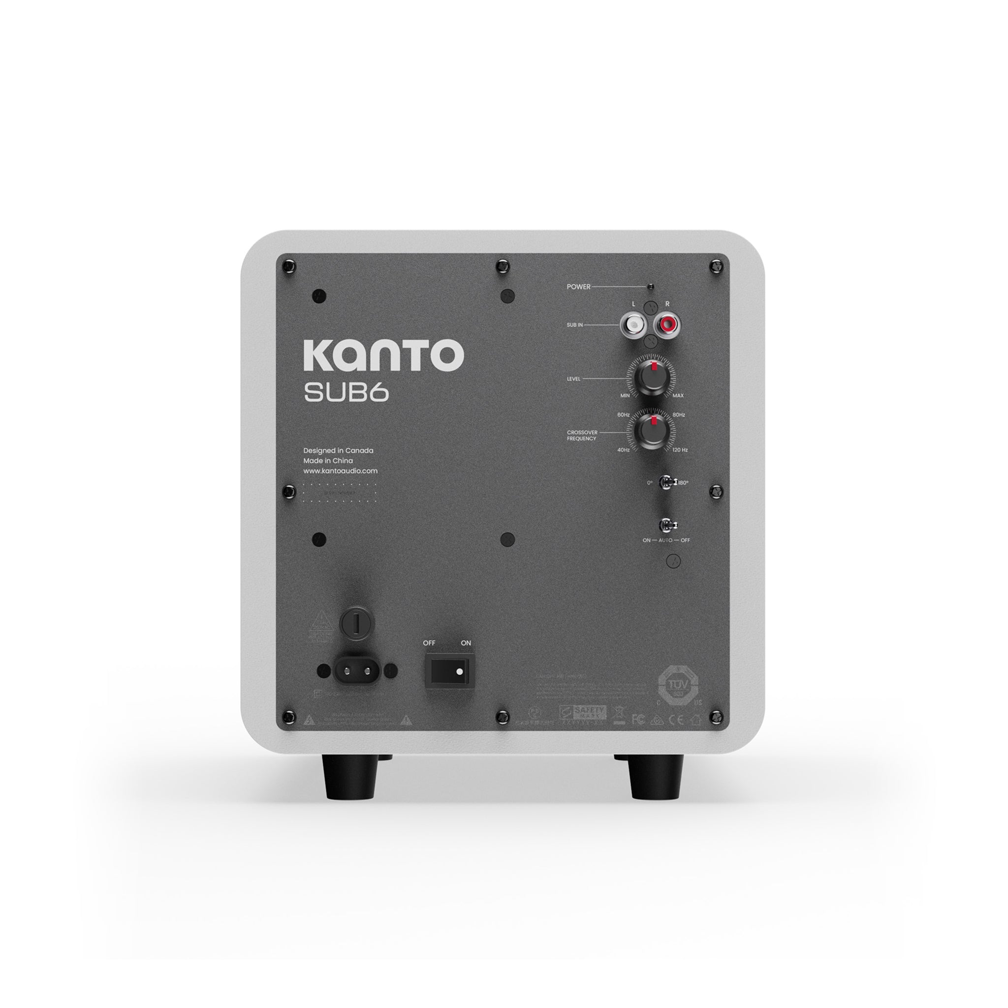 kanto-sub6-caisson-de-basses-compact-blanc-mat-salon image 4