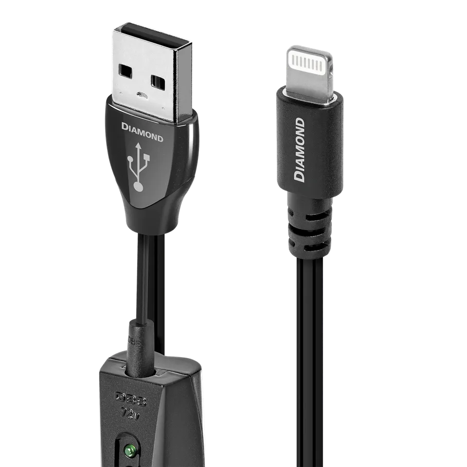 audioquest-diamond-c-ble-usb-a-lightning-0-75-m-argent-pss image 1