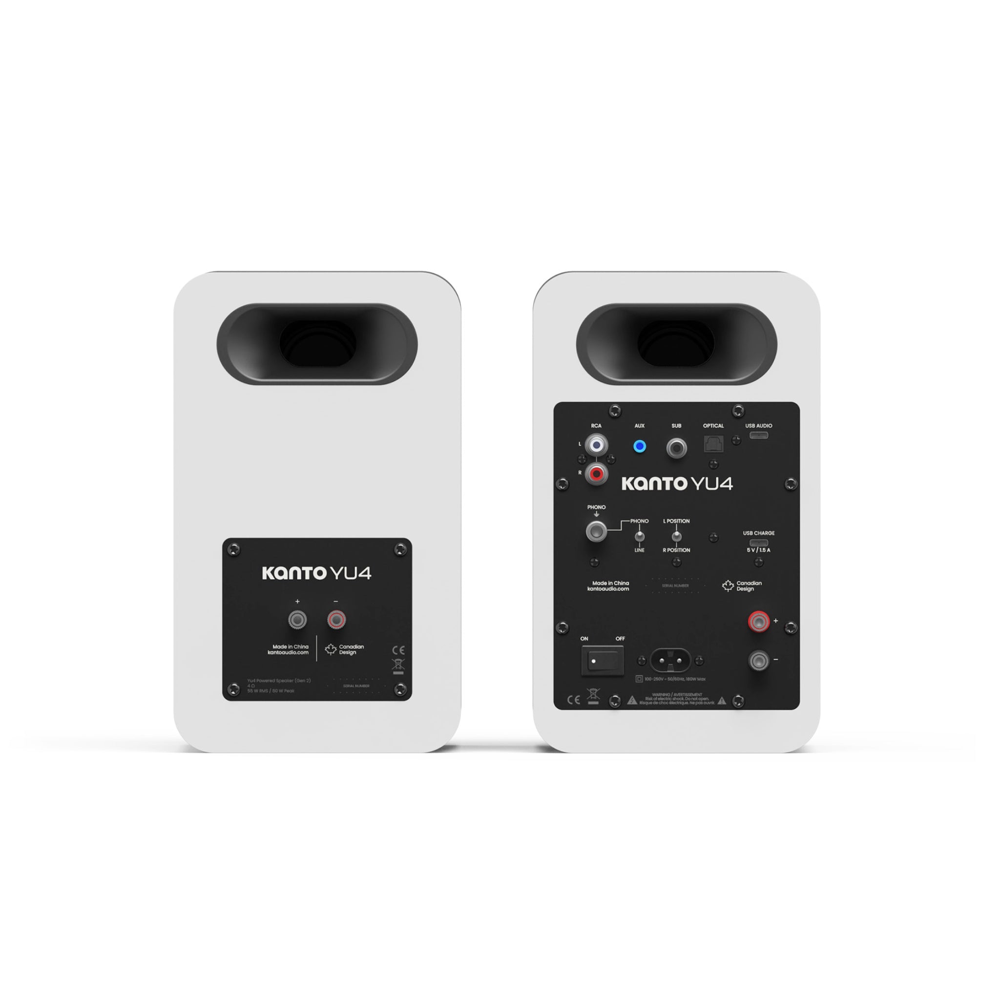 kanto-yu4-enceinte-active-bluetooth-phono-blanc-usb-c image 4