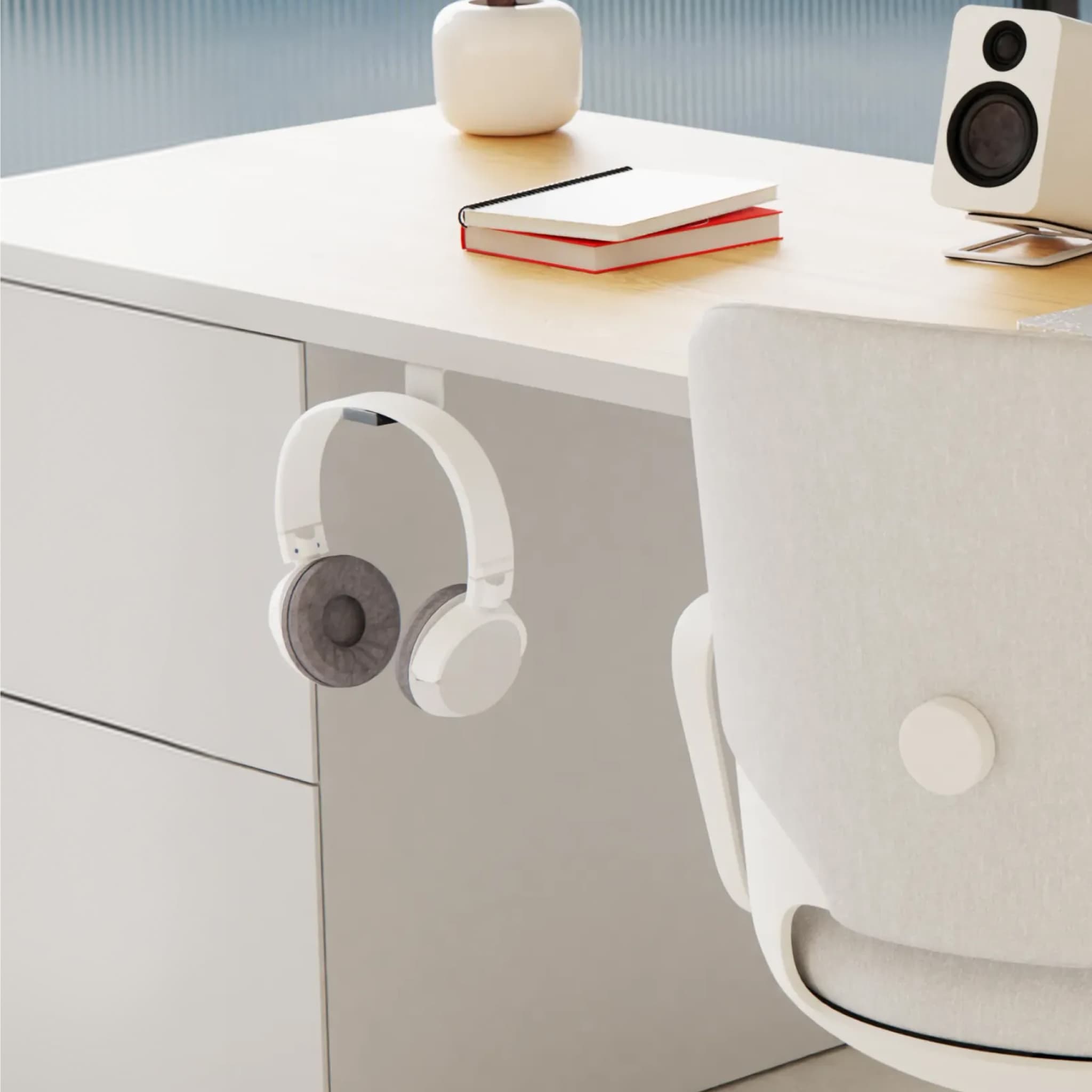 kanto-hh-porte-casque-sous-bureau-silicone-noir image 6