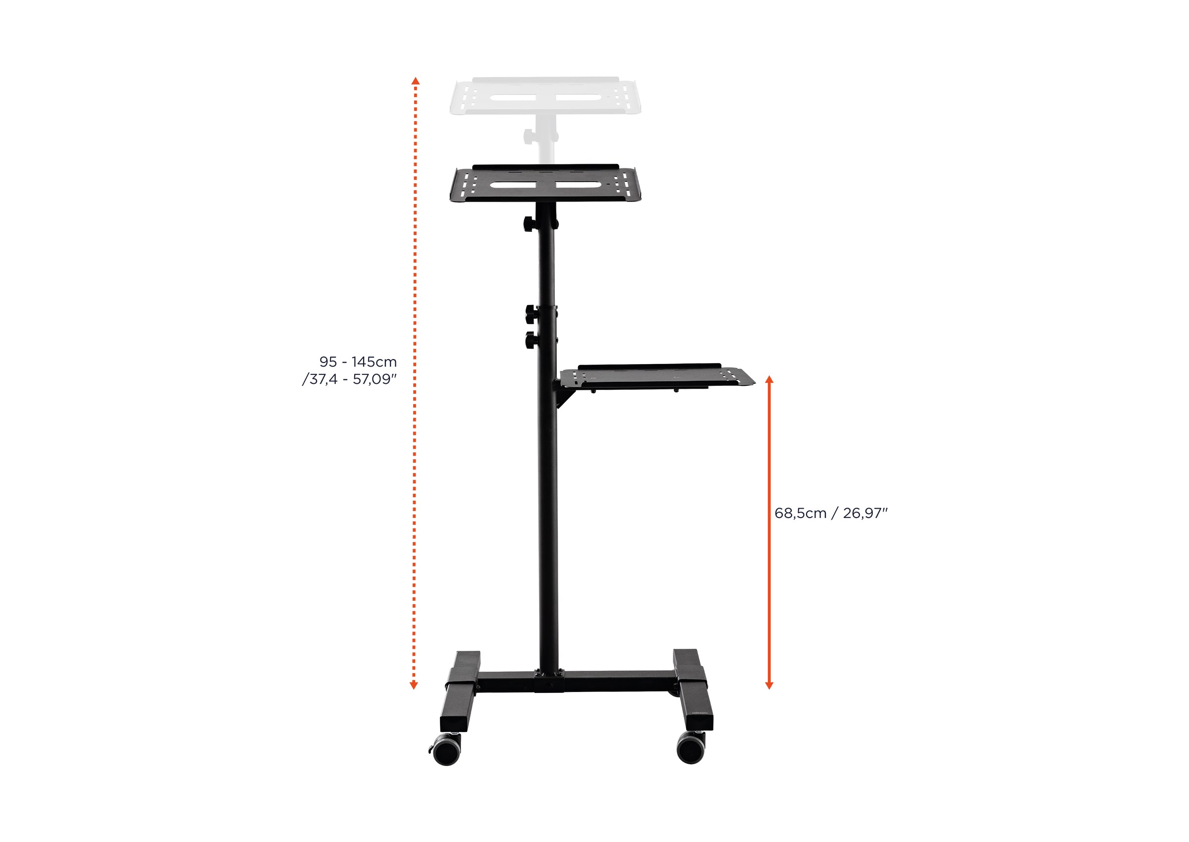 celexon-pt3020-table-pour-vid-oprojecteur-2-plateaux-noir image 7