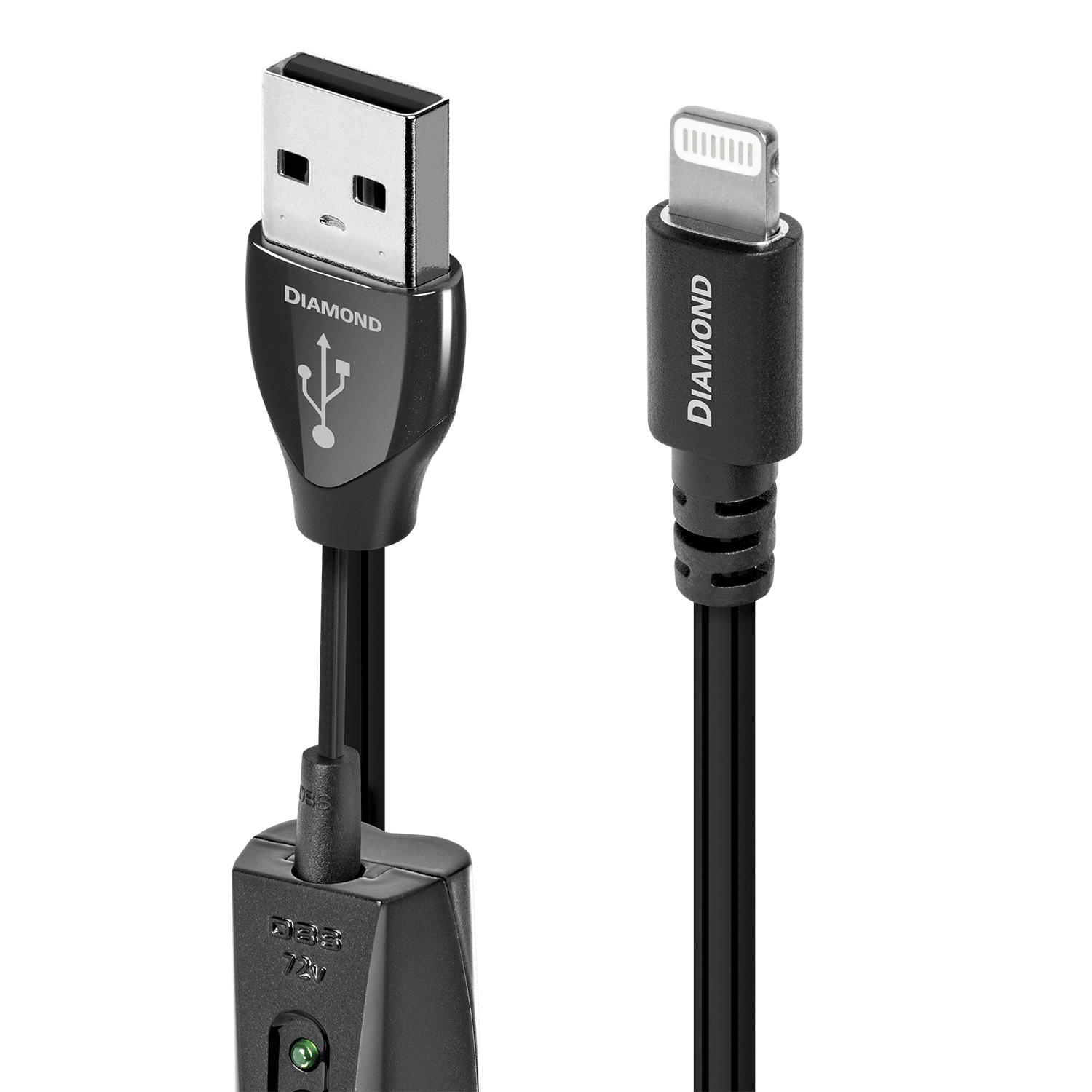 audioquest-diamond-c-ble-usb-a-lightning-0-75-m-argent-pss image 1