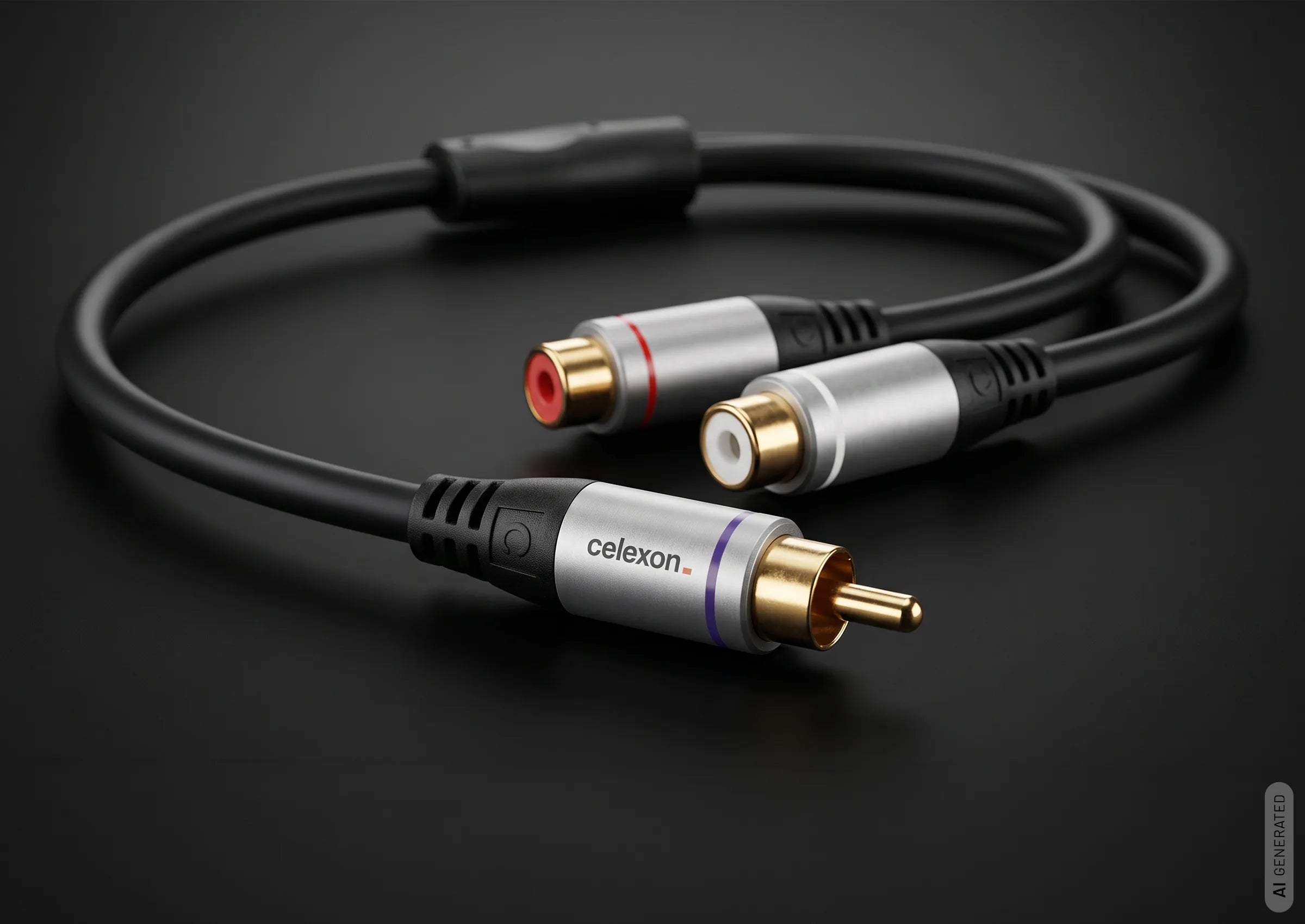 celexon-pro-adaptateur-rca-vers-2x-rca-mono-0-25-m image 2