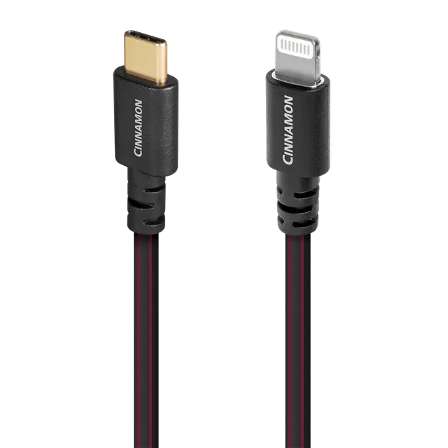 audioquest-cinnamon-c-ble-usb-c-lightning-0-75-m-argent image 1