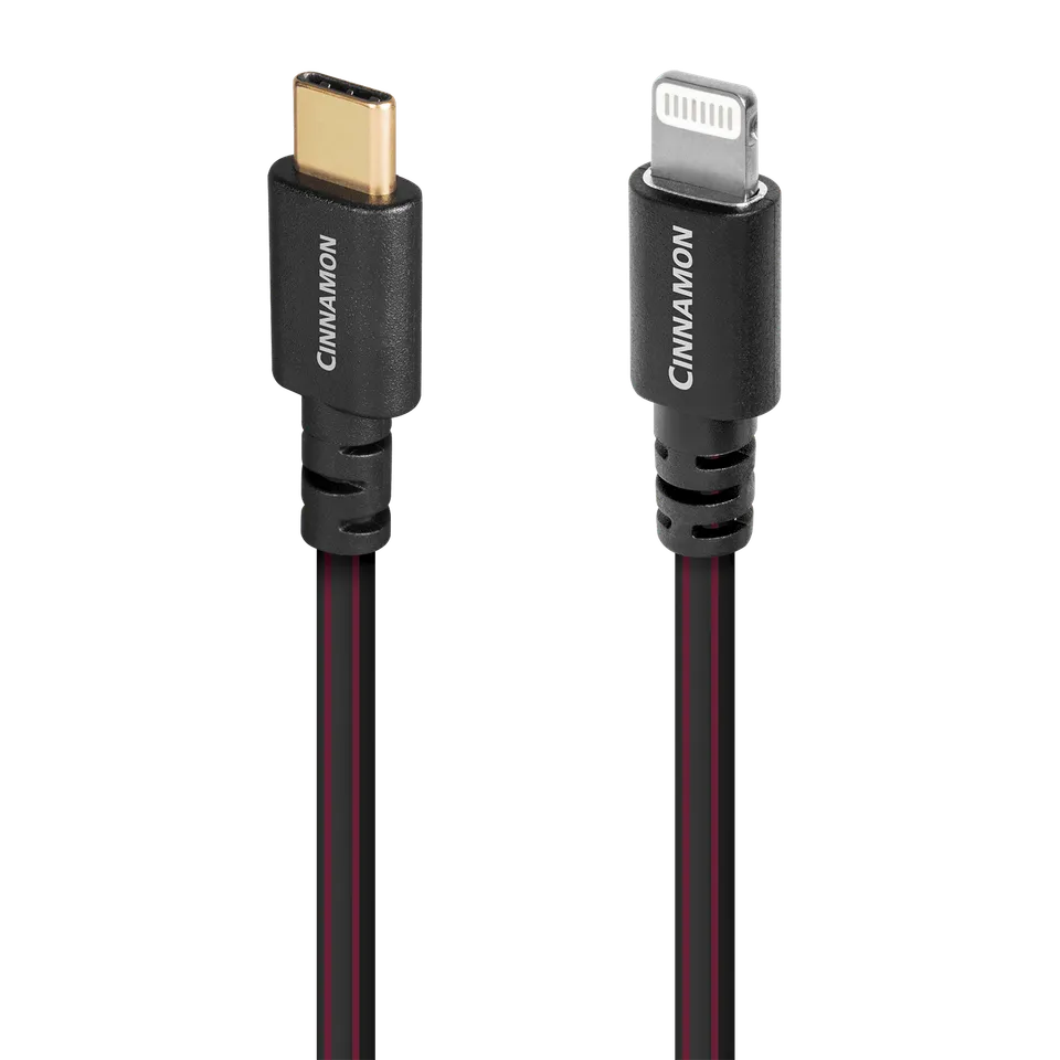 audioquest-cinnamon-c-ble-usb-c-lightning-0-75-m-argent image 1