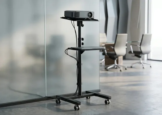 celexon-pt3020-table-pour-vid-oprojecteur-2-plateaux-noir image 1