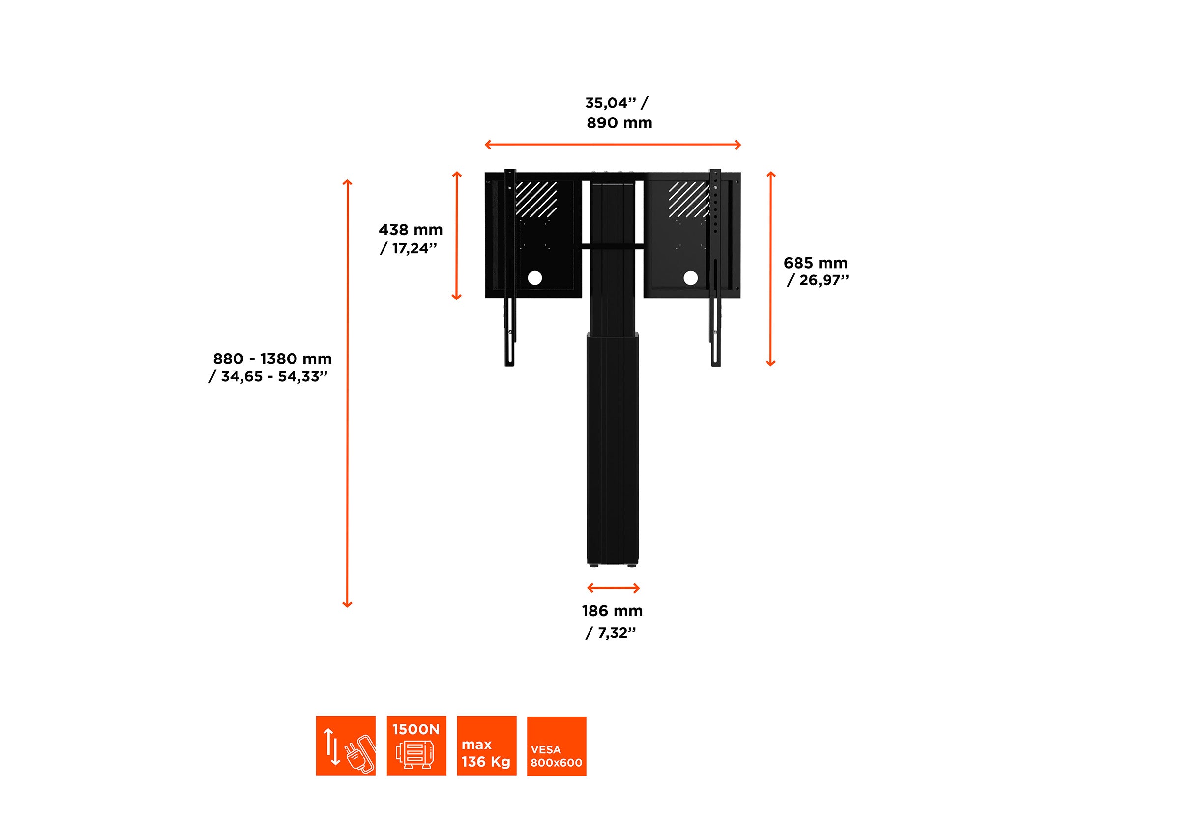 celexon-expert-support-mural-tv-42-86-90-cm-lectrique image 4