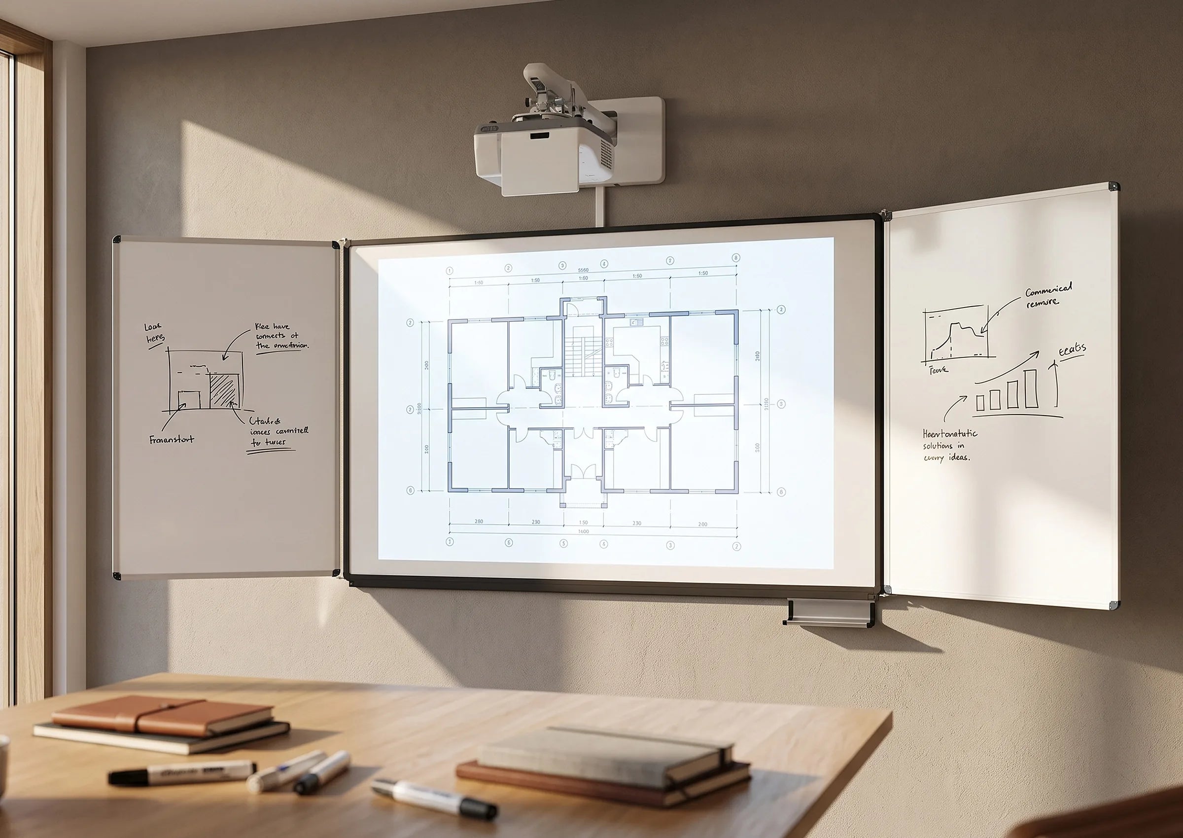 celexon-expert-tableau-blanc-projection-192x120cm-sans-ailes image 2