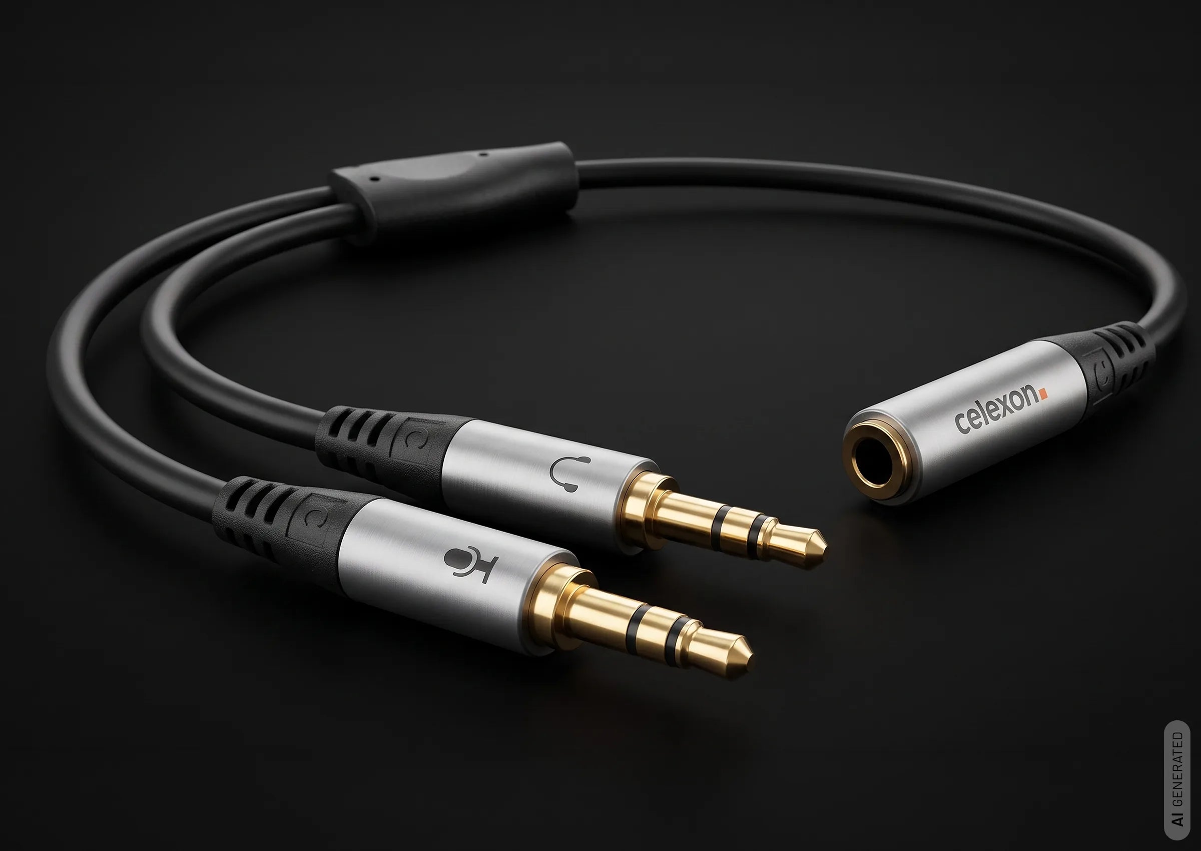 celexon-pro-adaptateur-audio-2x-jack-3-5mm-0-25m image 2