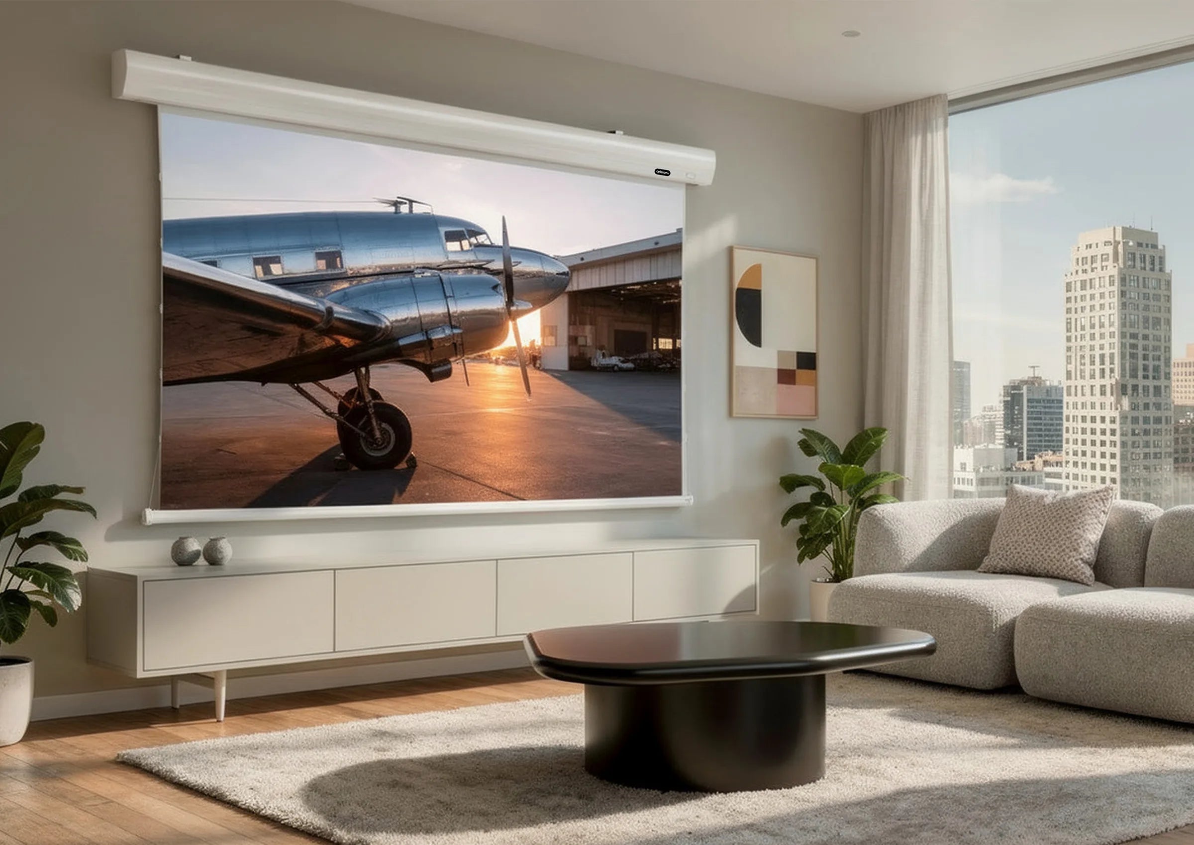 celexon-homecinema-cran-motoris-dynamic-slate-alr-100-16-9 image 2