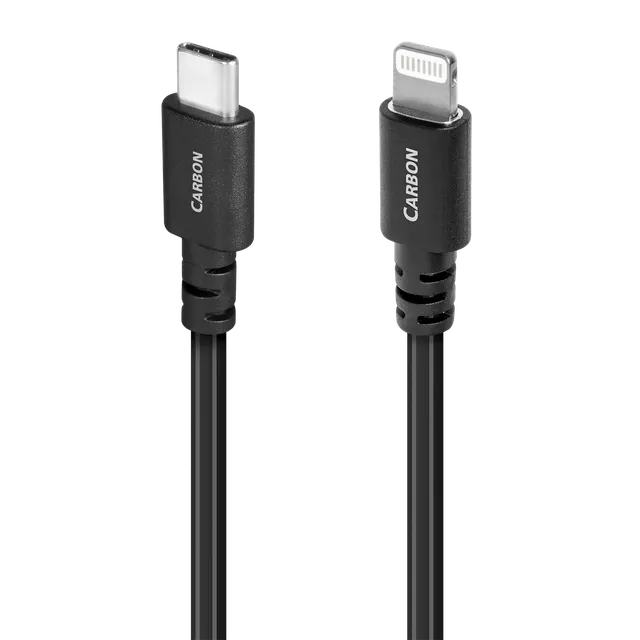 audioquest-carbon-usb-a-lightning-c-ble-usb-0-75-m-5-argent image 1