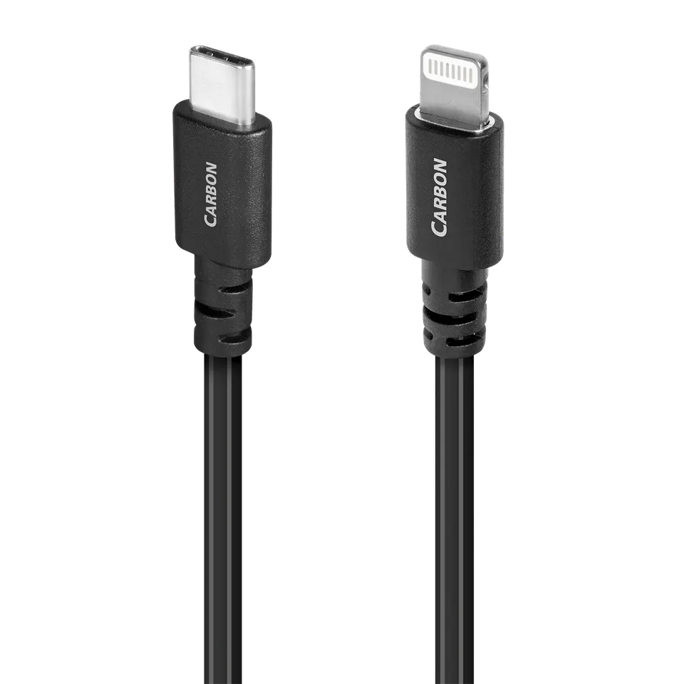 audioquest-carbon-usb-a-lightning-c-ble-usb-0-75-m-5-argent image 1