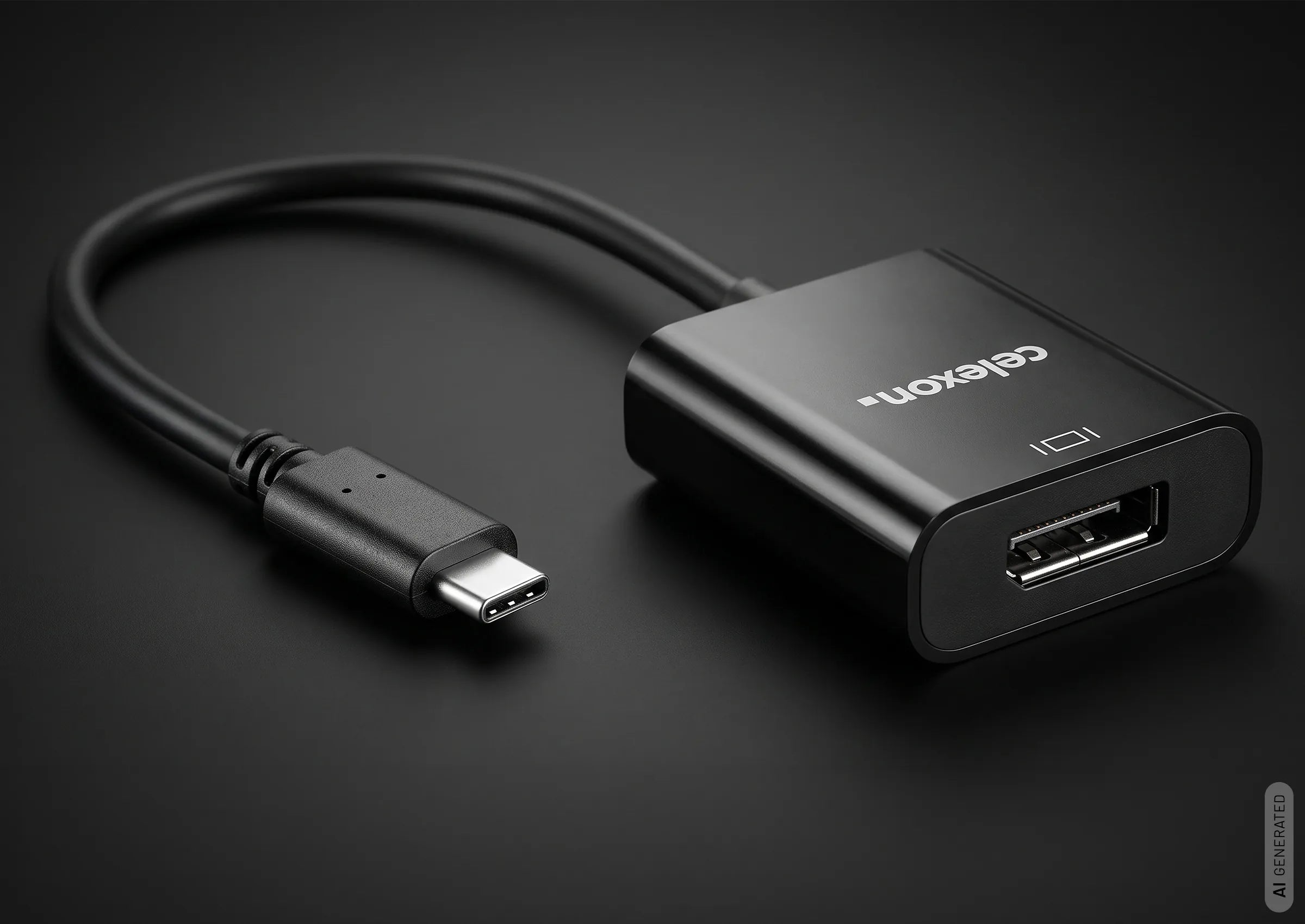 celexon-adaptateur-usb-c-vers-displayport-noir-m-f image 2