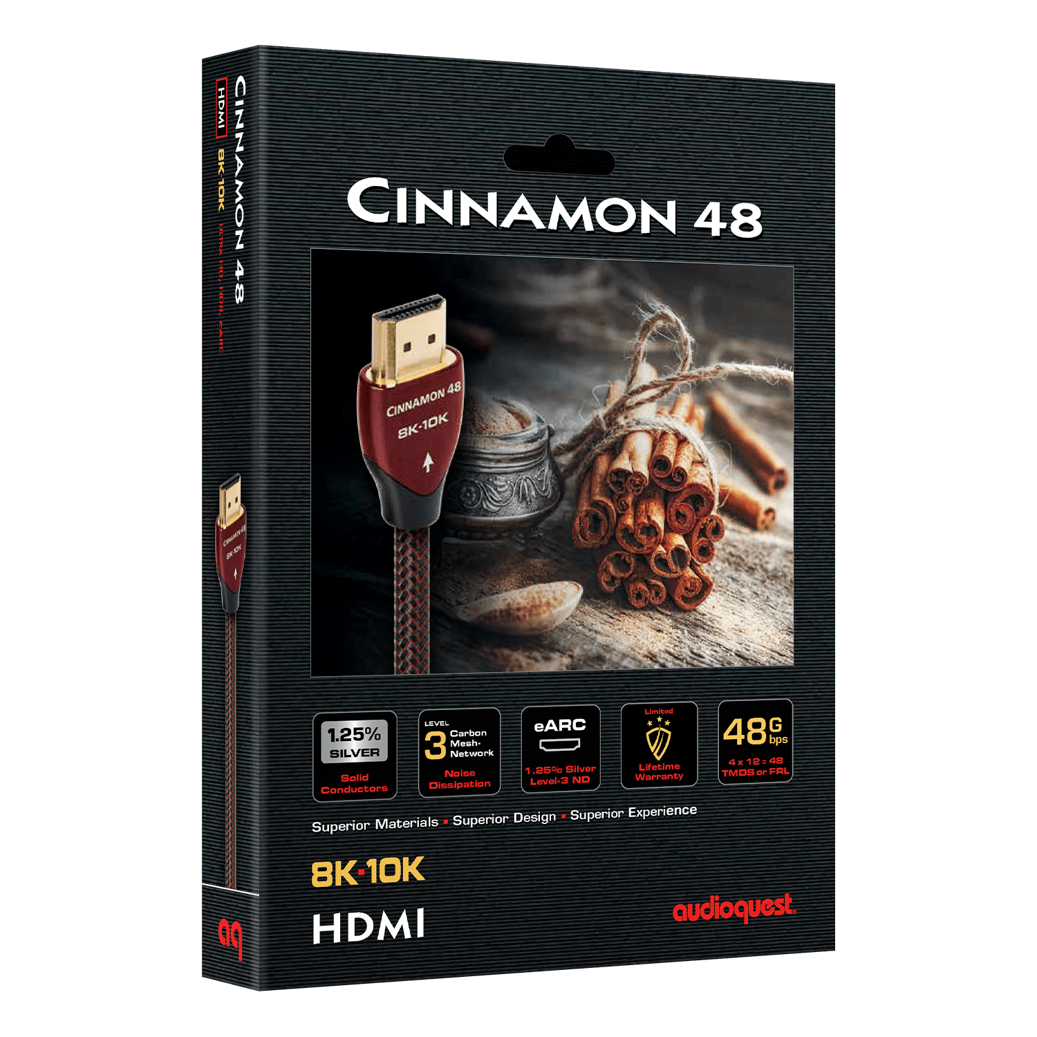 audioquest-cinnamon-48-c-ble-hdmi-0-75-m-8k-argent image 2