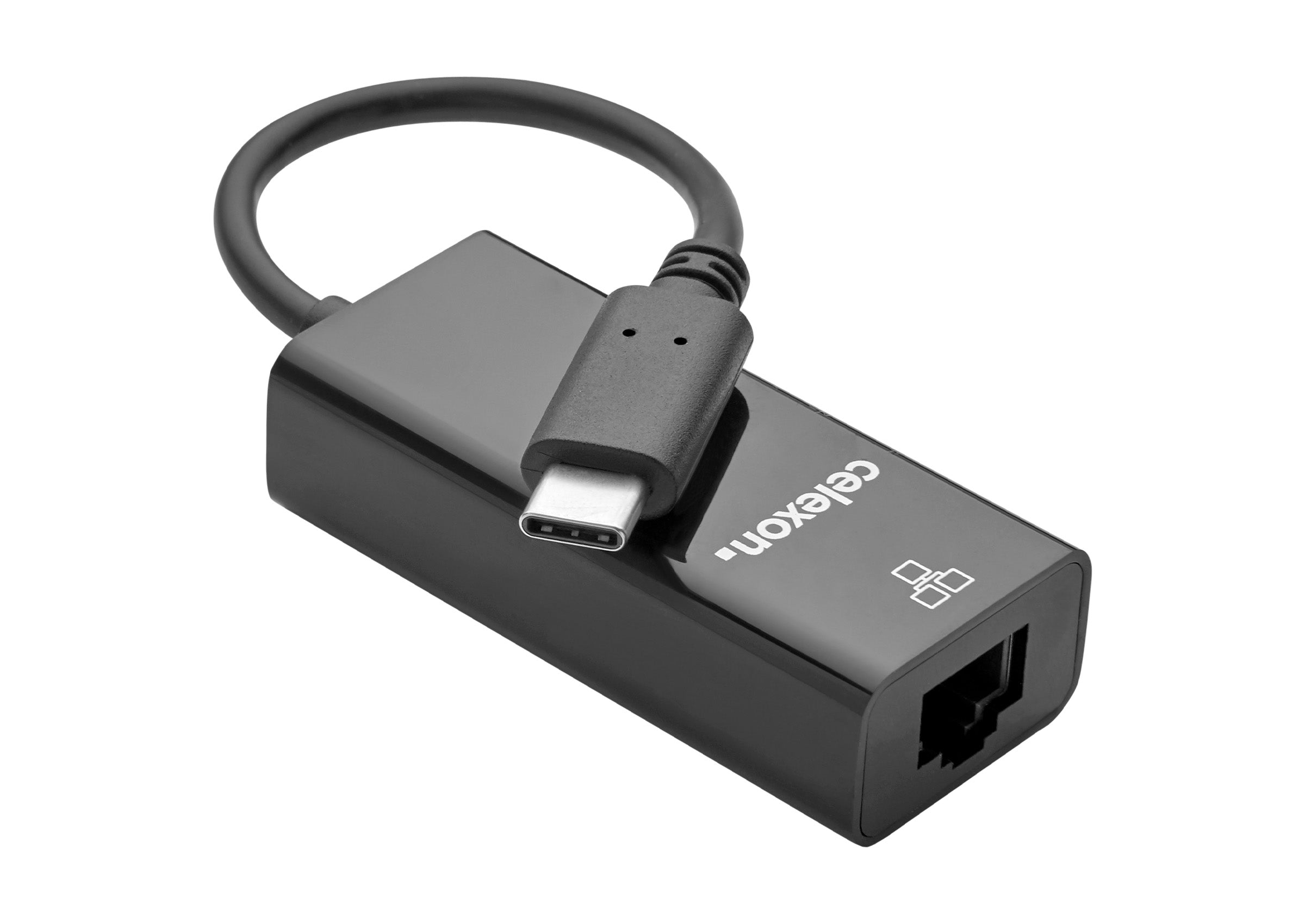 celexon-adaptateur-usb-c-vers-ethernet-rj45-noir-0-1-m-1-gbps image 1