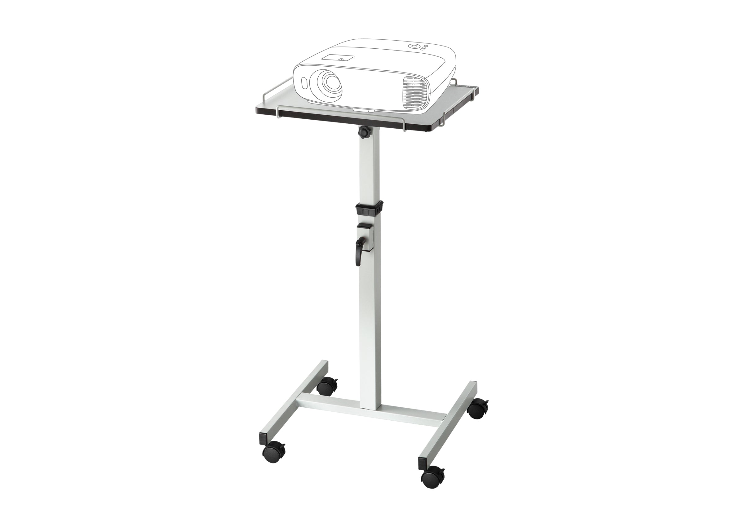 celexon-pt2000-table-mobile-pr-sentation-projecteur-1-plateau-noir image 4