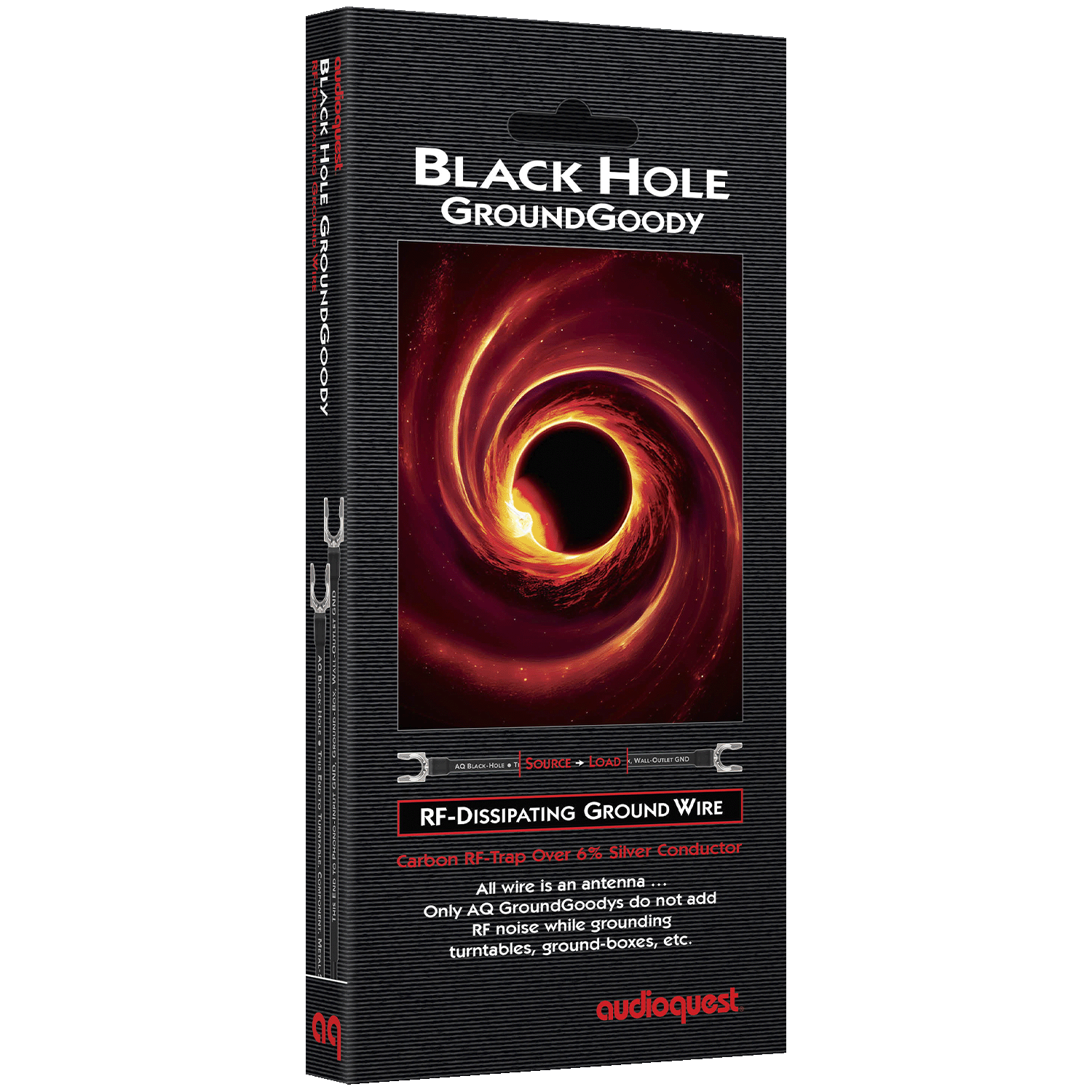 audioquest-black-hole-groundgoody-c-ble-terre-platine-0-75-m-argent image 2