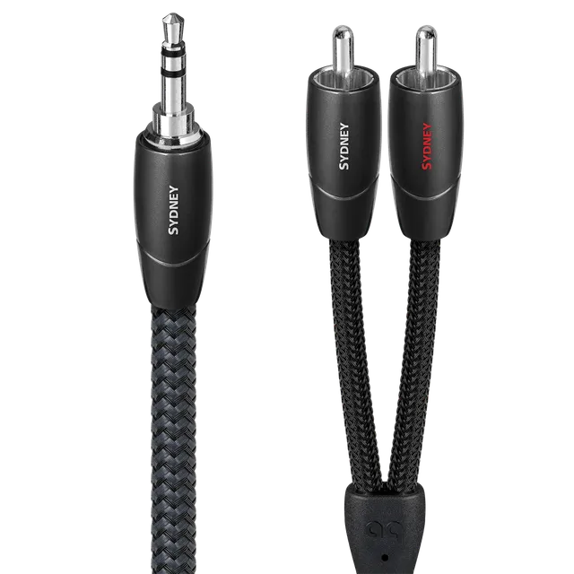 audioquest-sydney-c-ble-jack-3-5mm-vers-rca-1-m-cuivre-psc image 1
