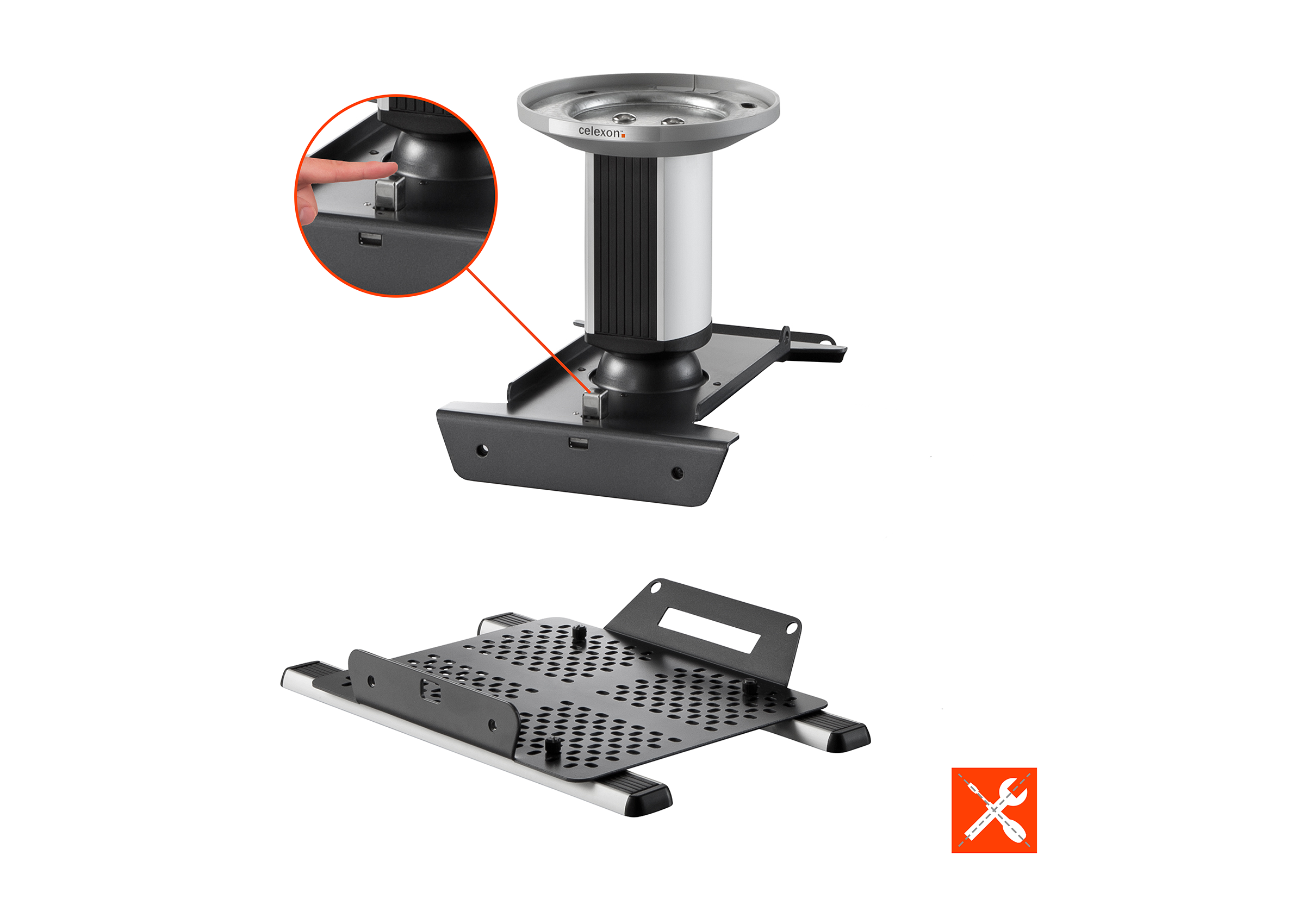 celexon-multicel-expert-support-plafond-vid-oprojecteur-15-cm image 4