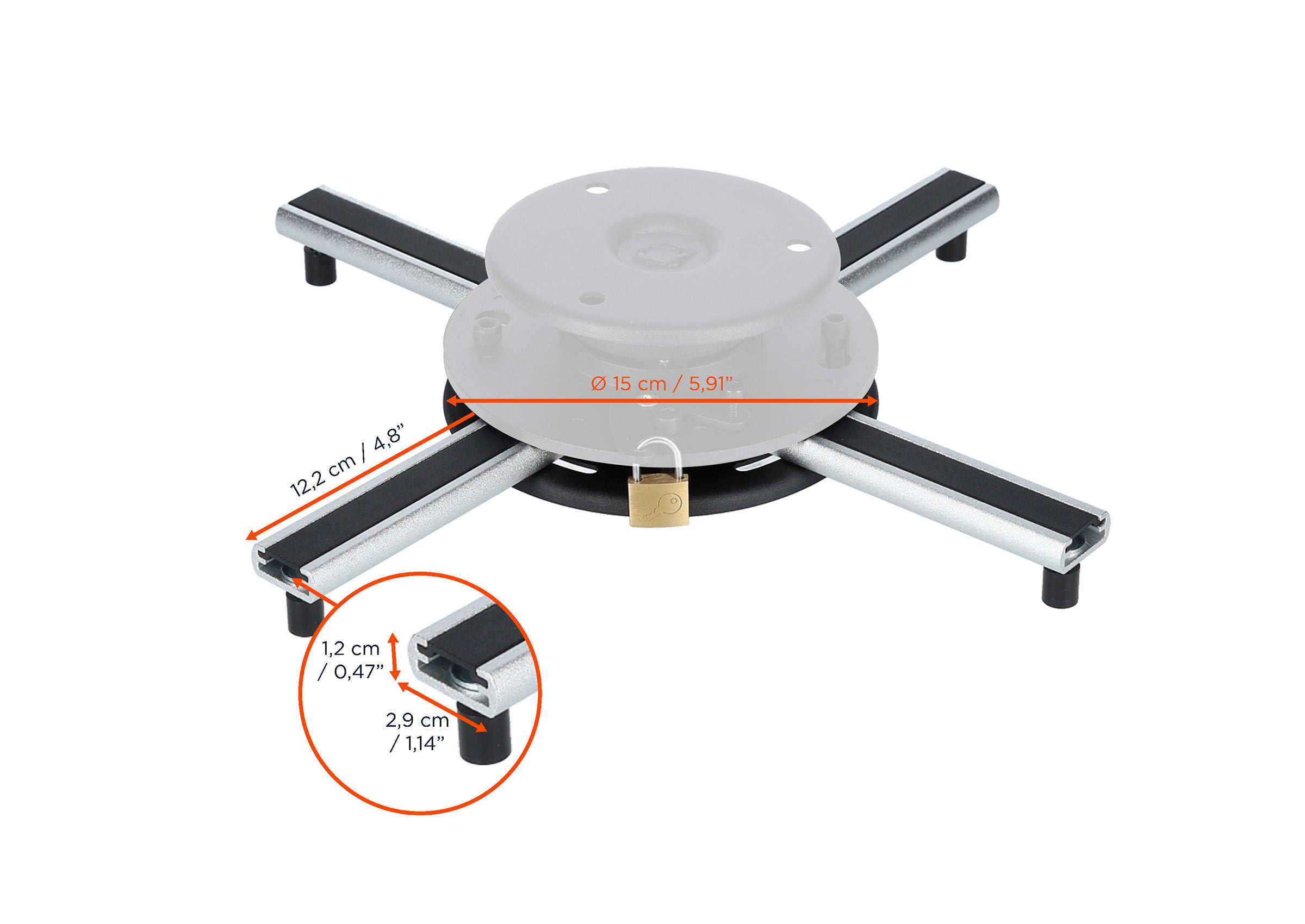 celexon-ps-ultraflat-support-plafond-vid-oprojecteur-20-kg image 8