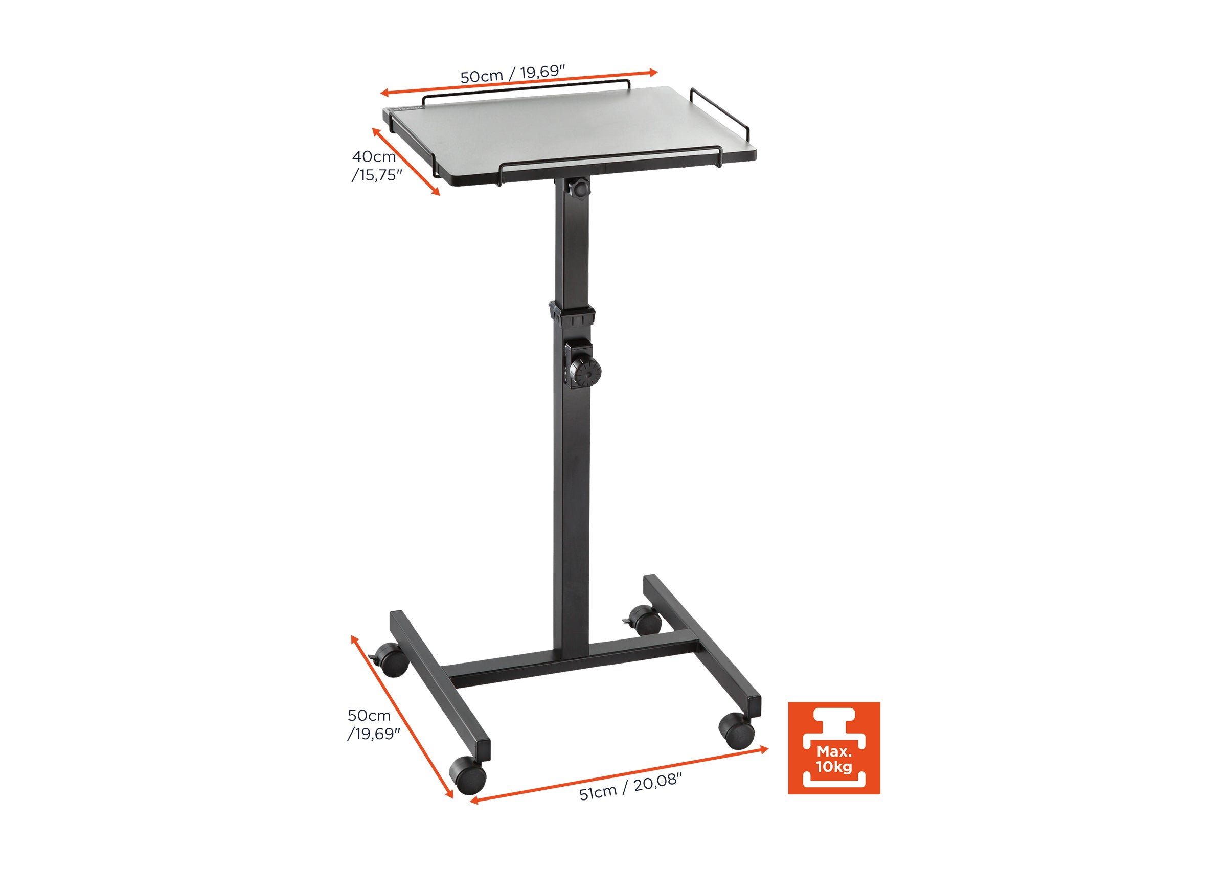 celexon-pt2000-table-mobile-pr-sentation-projecteur-1-plateau-noir image 6