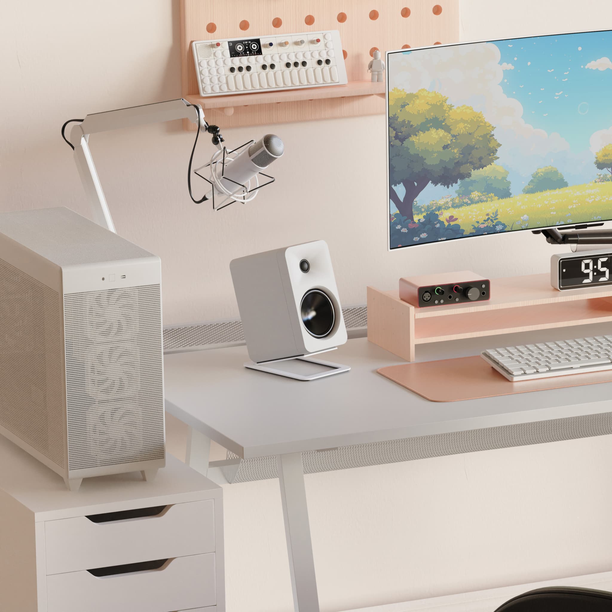 kanto-s4-support-enceinte-bureau-noir-inclin-acier image 8