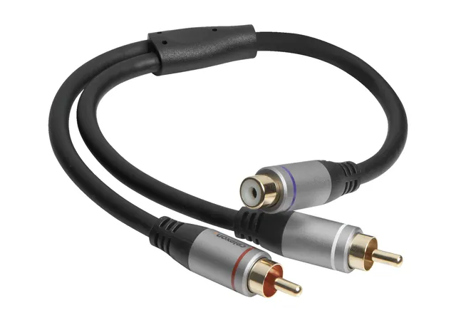 celexon-pro-adaptateur-audio-2x-rca-vers-rca-0-25-m image 1