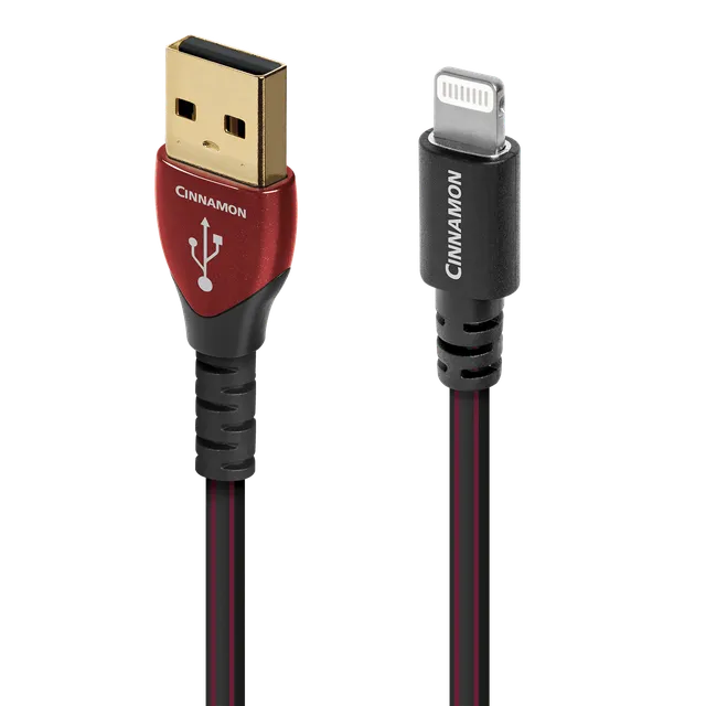 audioquest-cinnamon-c-ble-usb-a-lightning-0-75-m-argent image 1
