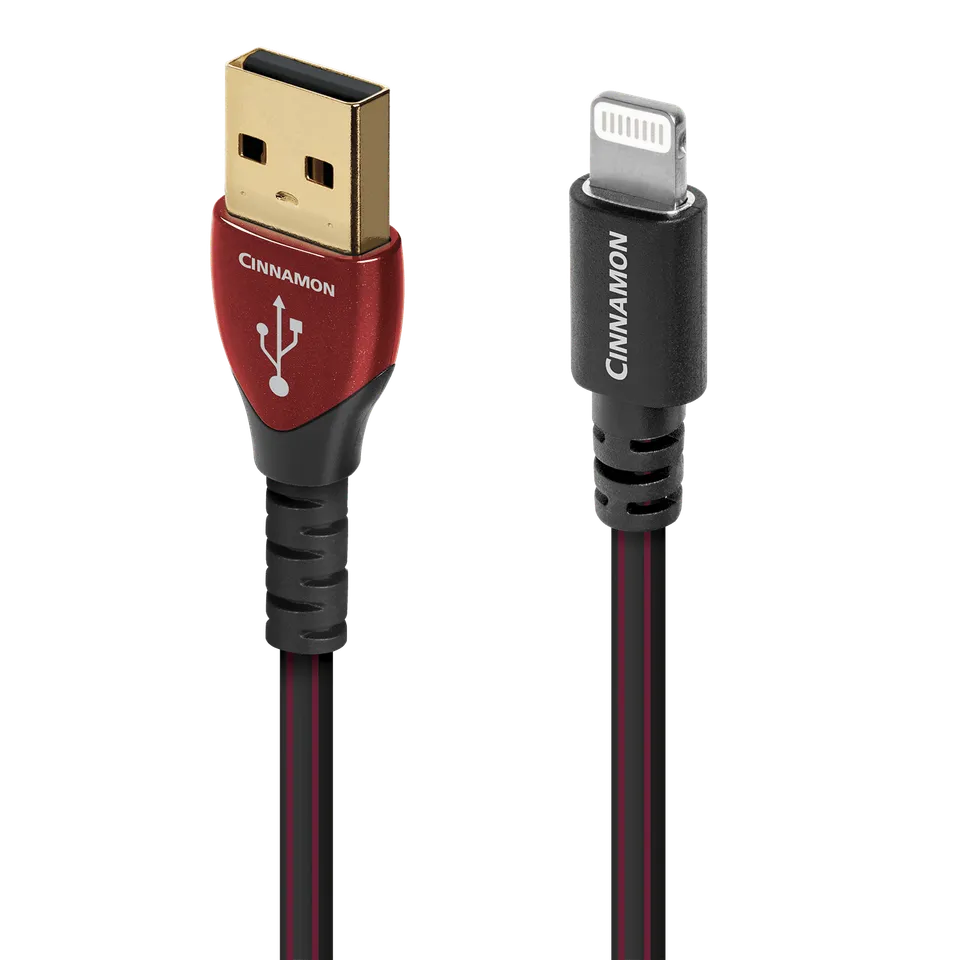 audioquest-cinnamon-c-ble-usb-a-lightning-0-75-m-argent image 1